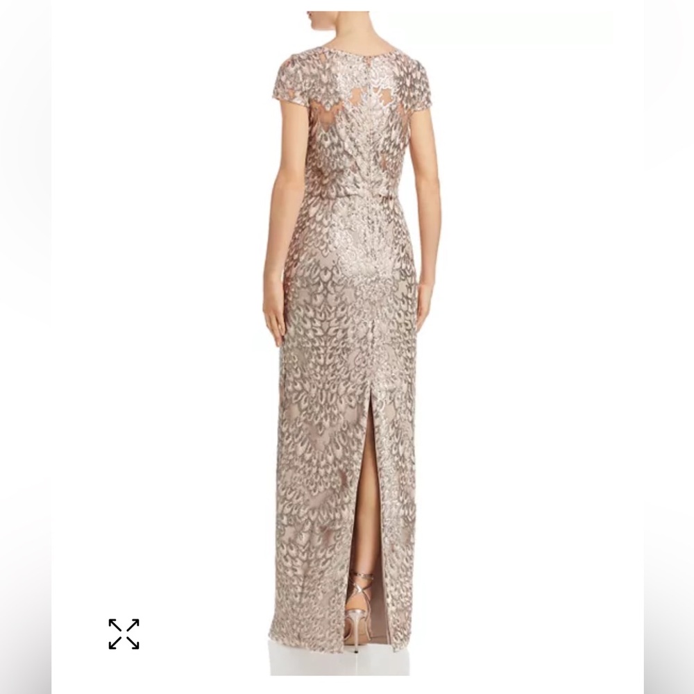 Adrianna Papell Gold Maxi Dress - Picture 4 of 12